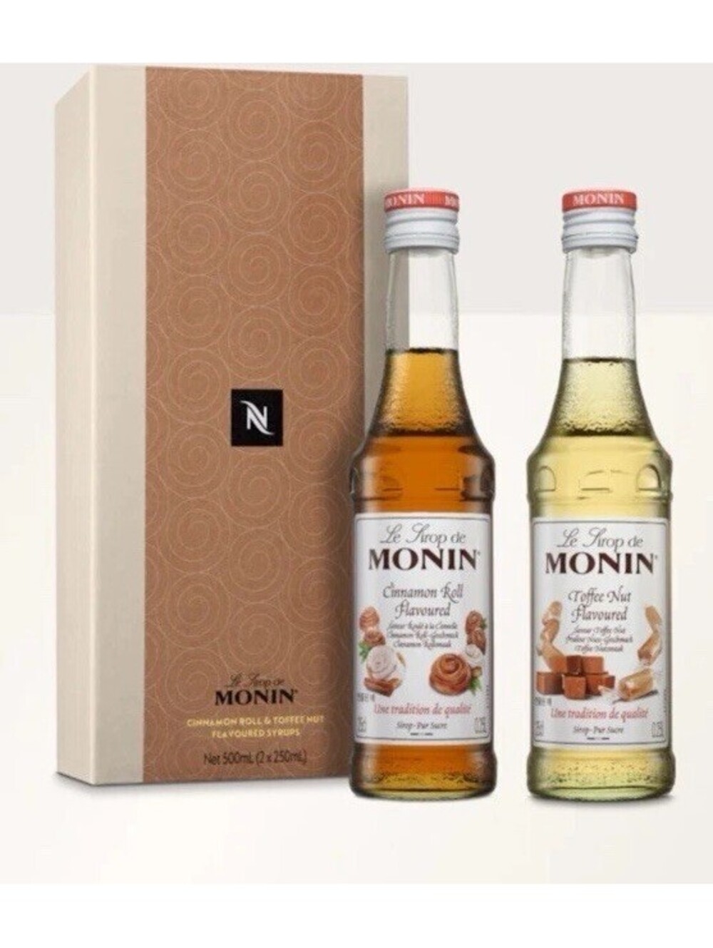 New Limited Edition Cinnamon Roll and Toffee Nut Flavored Monin Syrup Kit